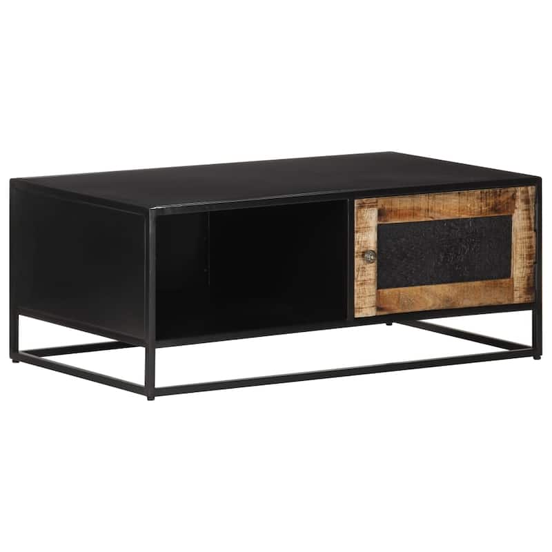 vidaXL Coffee Table 35.4"x19.7"x13.8" Rough Mango Wood