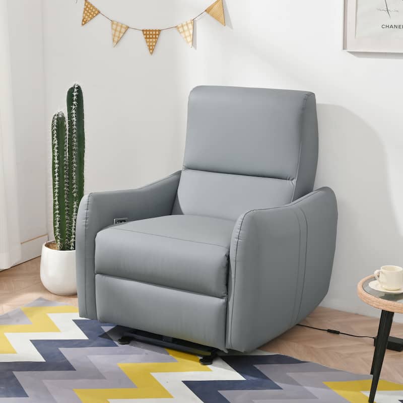 PU Leather Wall‑Hugger Power Recliner Chair with USB‑C & 330 lbs Capacity
