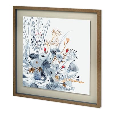 Custom Indigo & Ochre II Framed Art Print