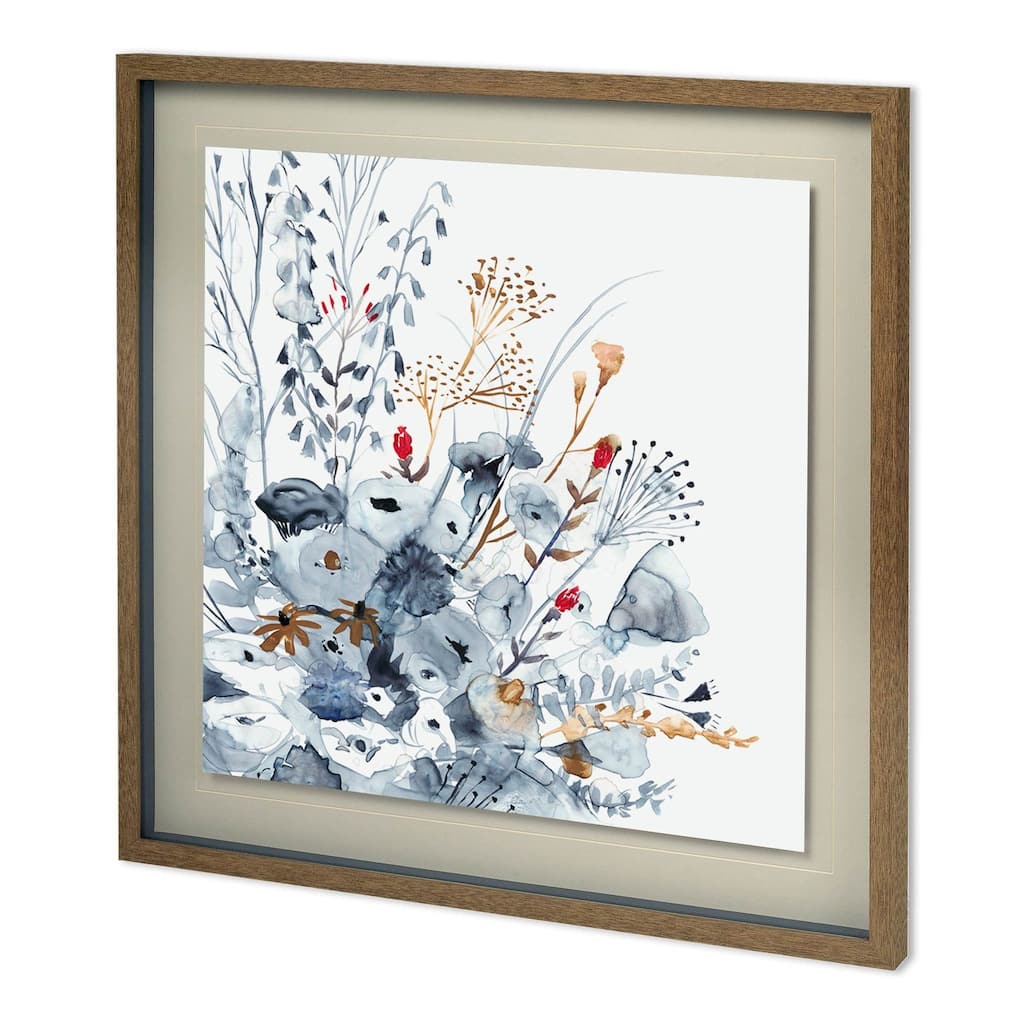 Custom Indigo & Ochre II Framed Art Print