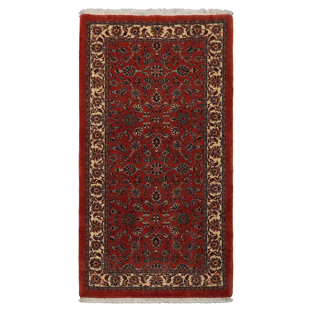3'5''x6'3'' Hand Knotted Wool Burnt Orange 300 KPSI Plush Pile Rug - 3' 5'' x 6' 3''