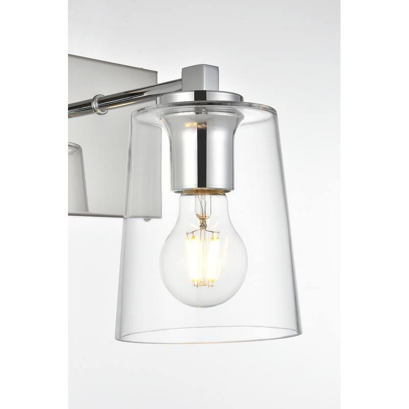 Kelly 1 Light Black and Clear Bath Sconce