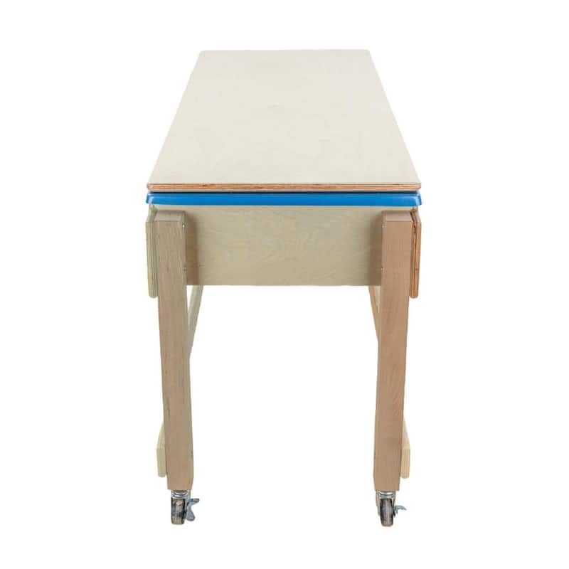 Kids Sand & Water Sensory Table with Lid & Drain Faucet - Birch Wood Indoor Play Activity Table