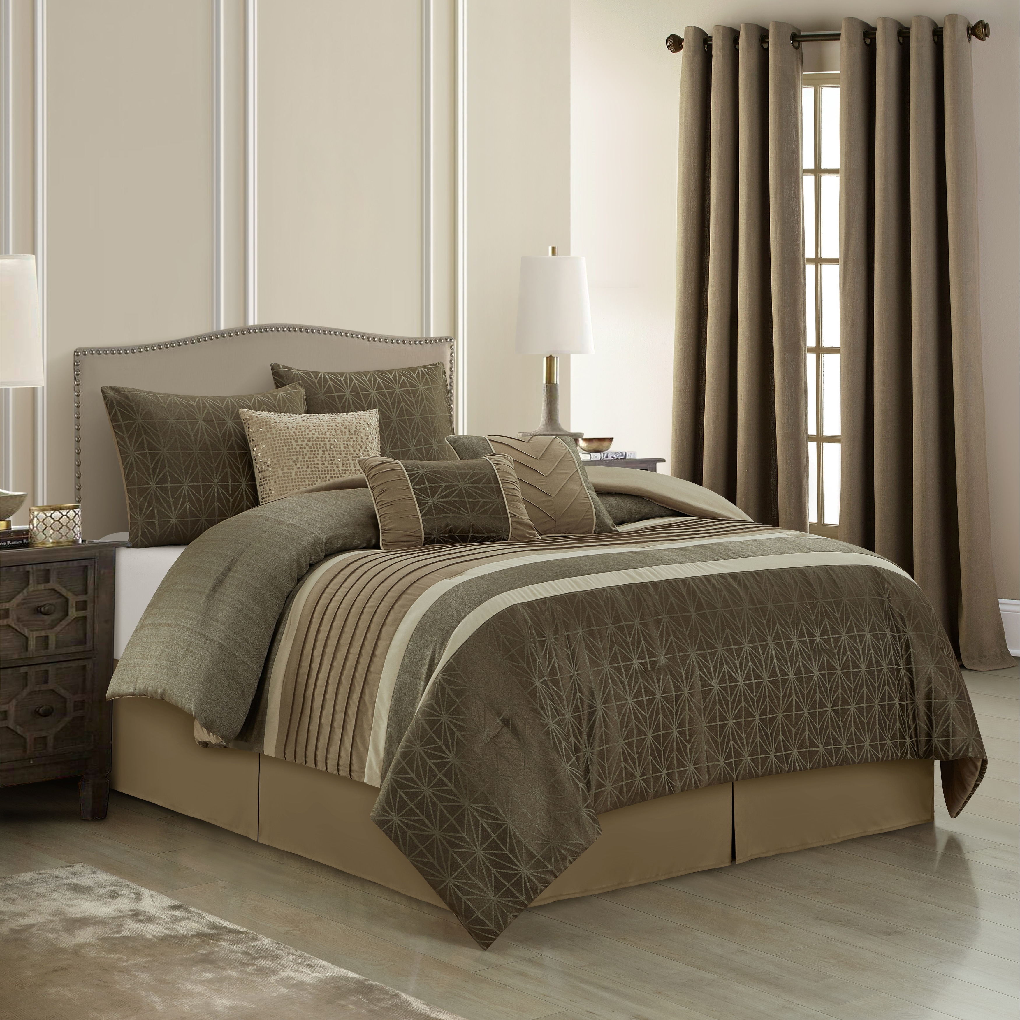 Nanshing Bryan 9 Piece Geometric Comforter Set