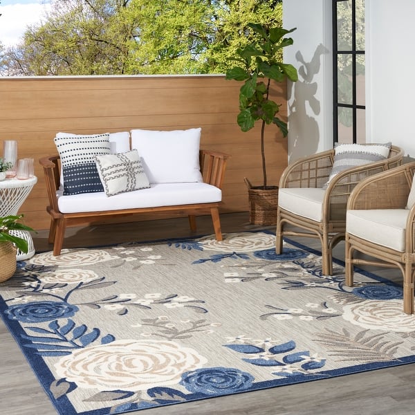 Nourison Aloha Indoor/Outdoor Floral Area Rug - Bed Bath & Beyond ...