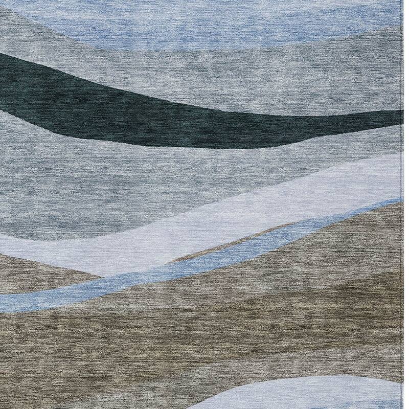 HomeRoots Abstract Transitional Rectangle Outdoor Rug