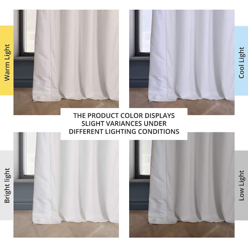 Exclusive Fabrics Heritage Plush Velvet Room Darkening Grommet Curtain (1 Panel)