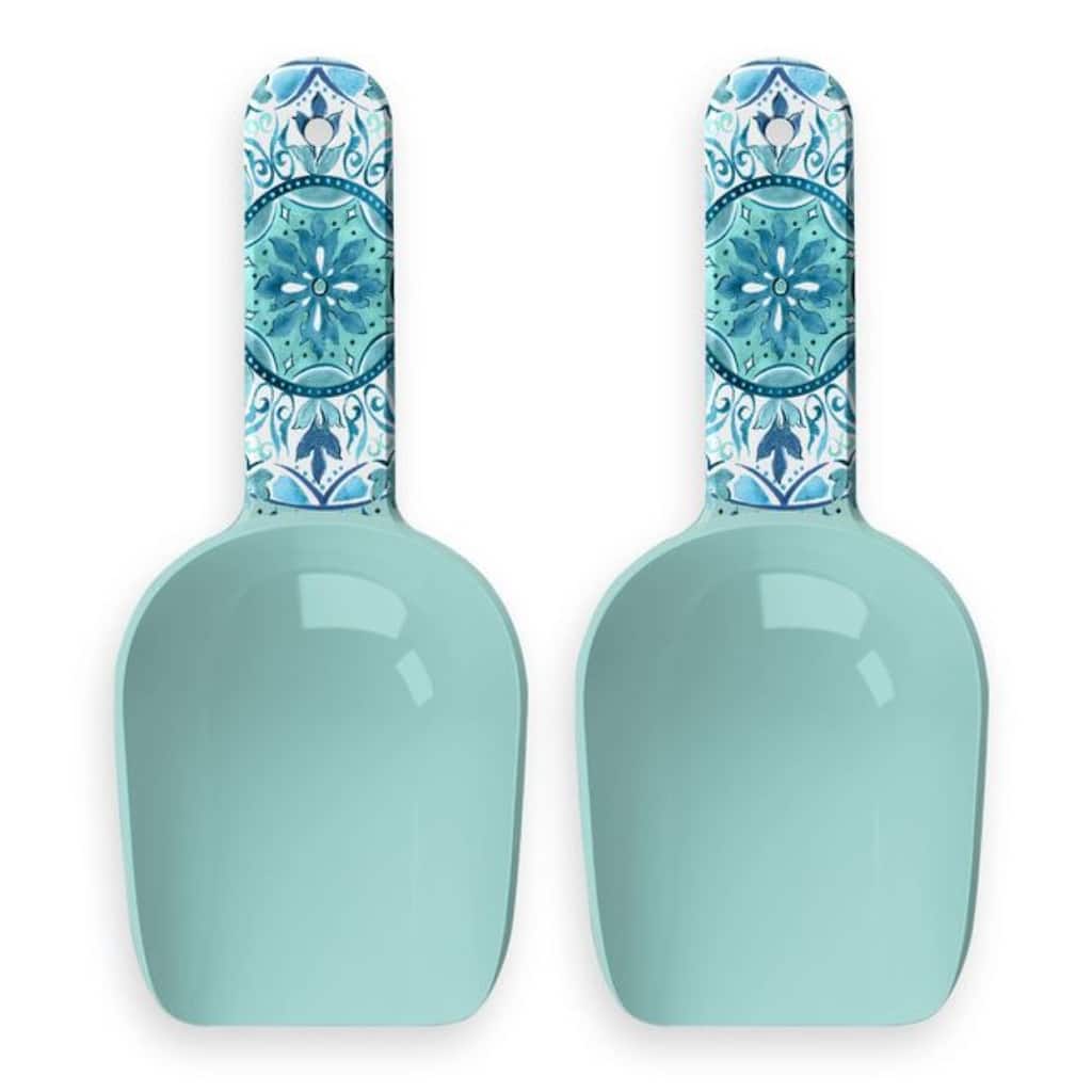 Abode Homewares Gibraltar Melamine Pet Food Scoop - 2 Cups - Teal - Set of 2