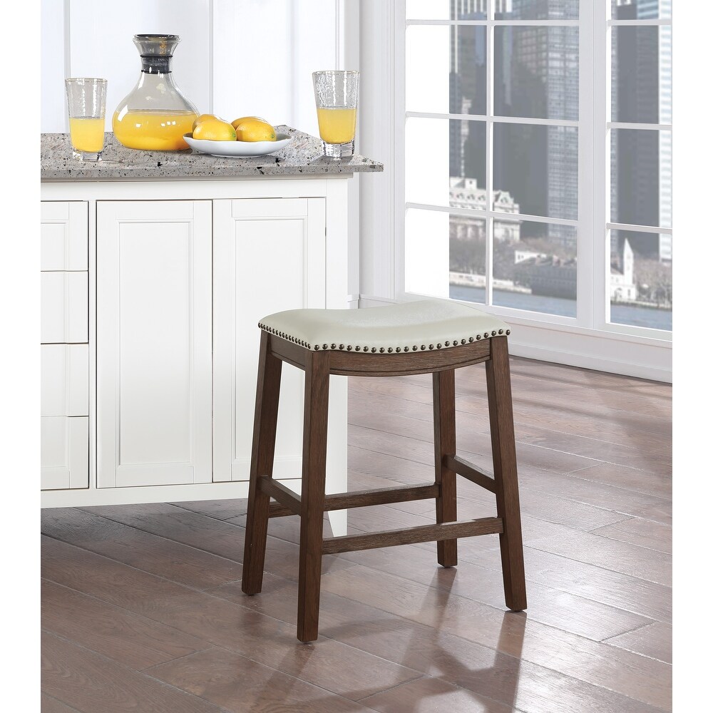 Black Office Star Backless Stool with Gold Frame 26-Inch 