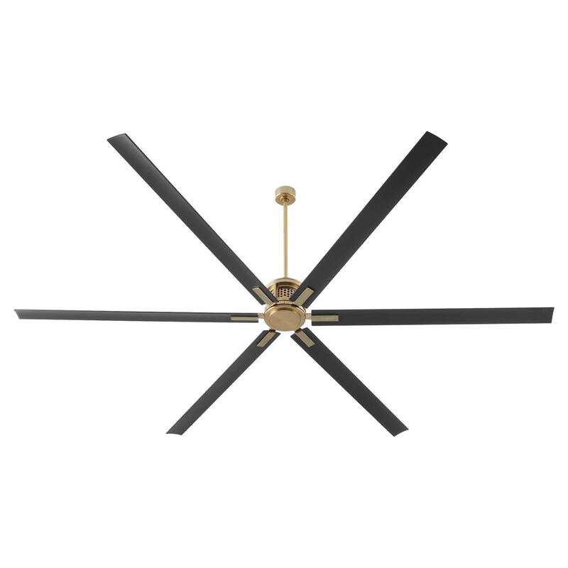Quorum International 101206 Zeus 120" 6 Blade Indoor / Outdoor Ceiling - Aged Brass