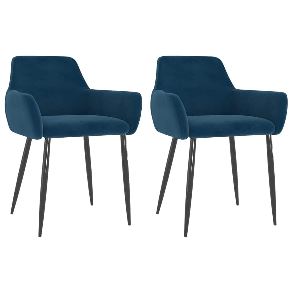 vidaXL Dining Chairs Upholstered Chair with Metal Legs for Living Room Velvet - 22" x 22" x 30.7"