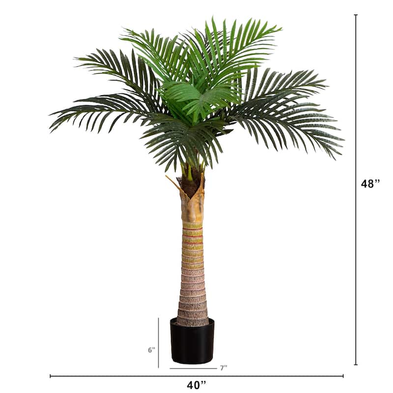 Artificial Coconut Palm Potted Tree - 4'