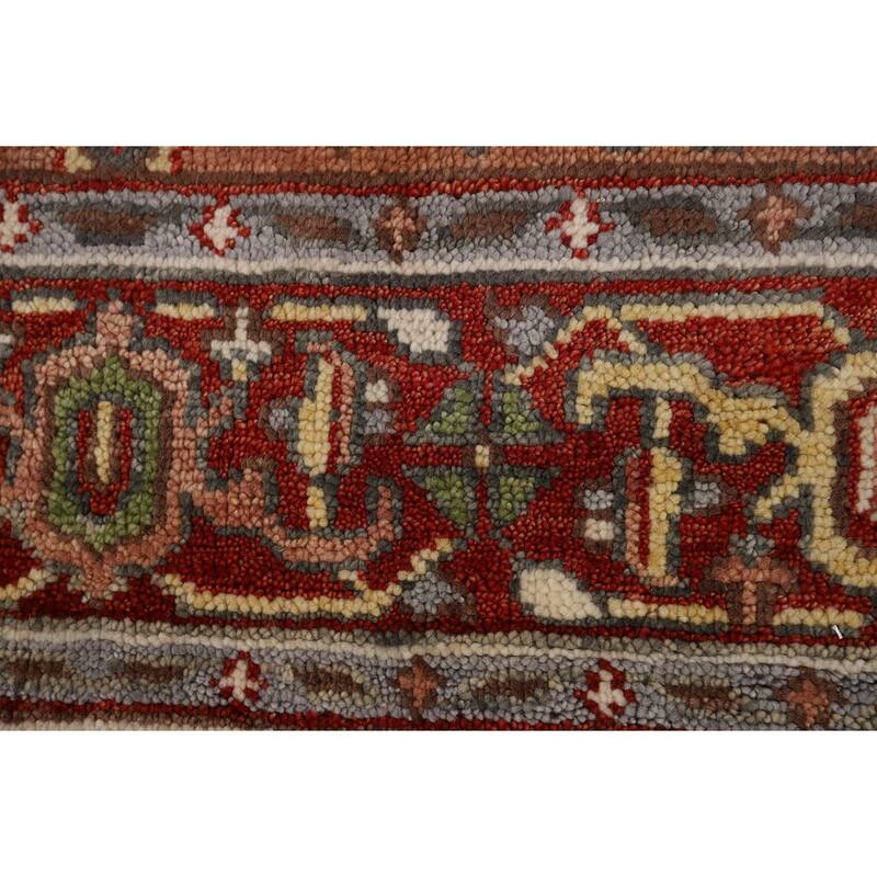 Heriz Serapi Indian Area Rug Handmade Wool Carpet - 7'9" x 10'2"