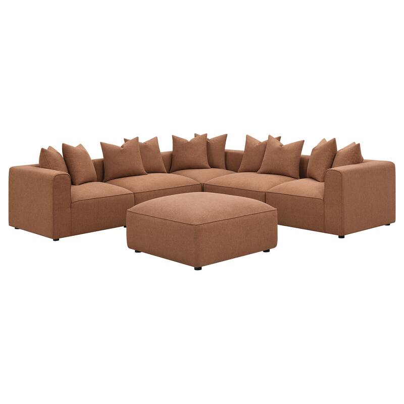 Modern Square Upholstered Ottoman for Living Room Bedroom