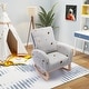 preview thumbnail 44 of 52, Nursery Rocking Chair High Back Accent Rocker for Living Room