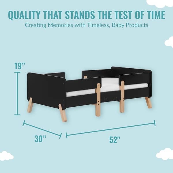 dimension image slide 1 of 3, Dream On Me Osko Convertible Toddler Bed
