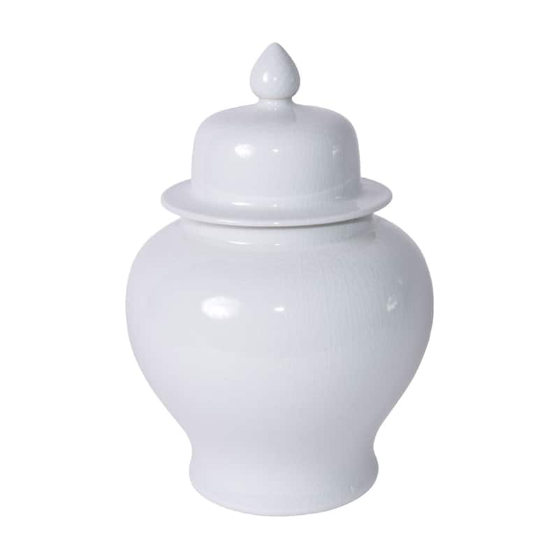 Crackle Temple Decorative Jar