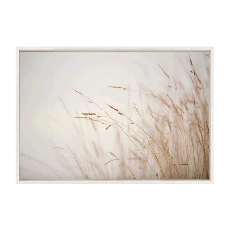 Kate and Laurel Sylvie Marsh Grass No 1 Framed Canvas by Crystal Lynn Collins