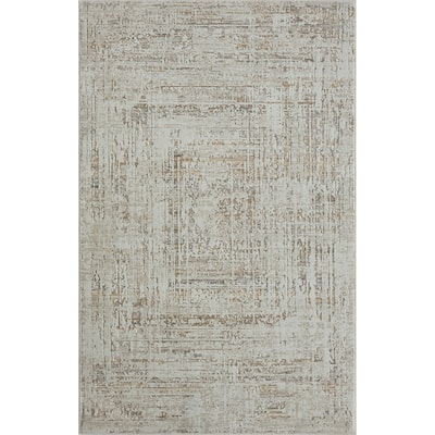 Sonus Distressed Abstract Area Rug By HomeRoots - 2' x 3'