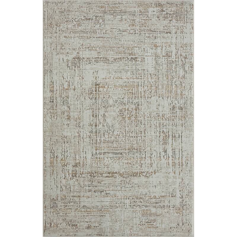 Teji Distressed Abstract Area Rug By HomeRoots - 4' x 6'
