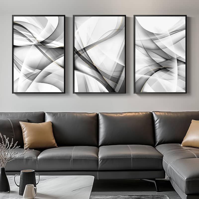 Modern Minimalist Abstract Lines Wall Art - 24 x 36