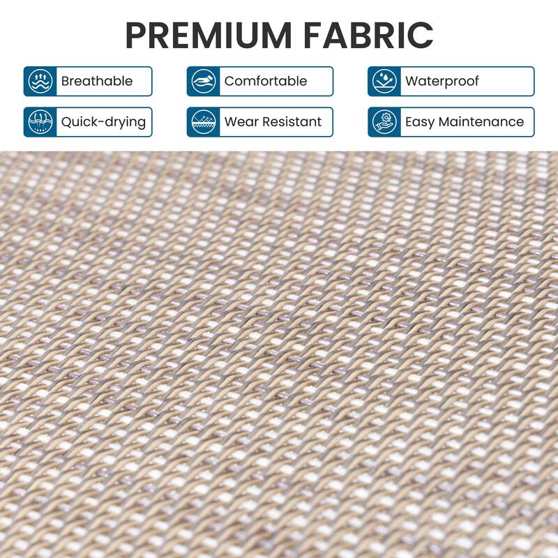 9-Piece Outdoor Patio Dining Set Aluminum Dining Table and Foldable Dining Chairs with Adjustable Back