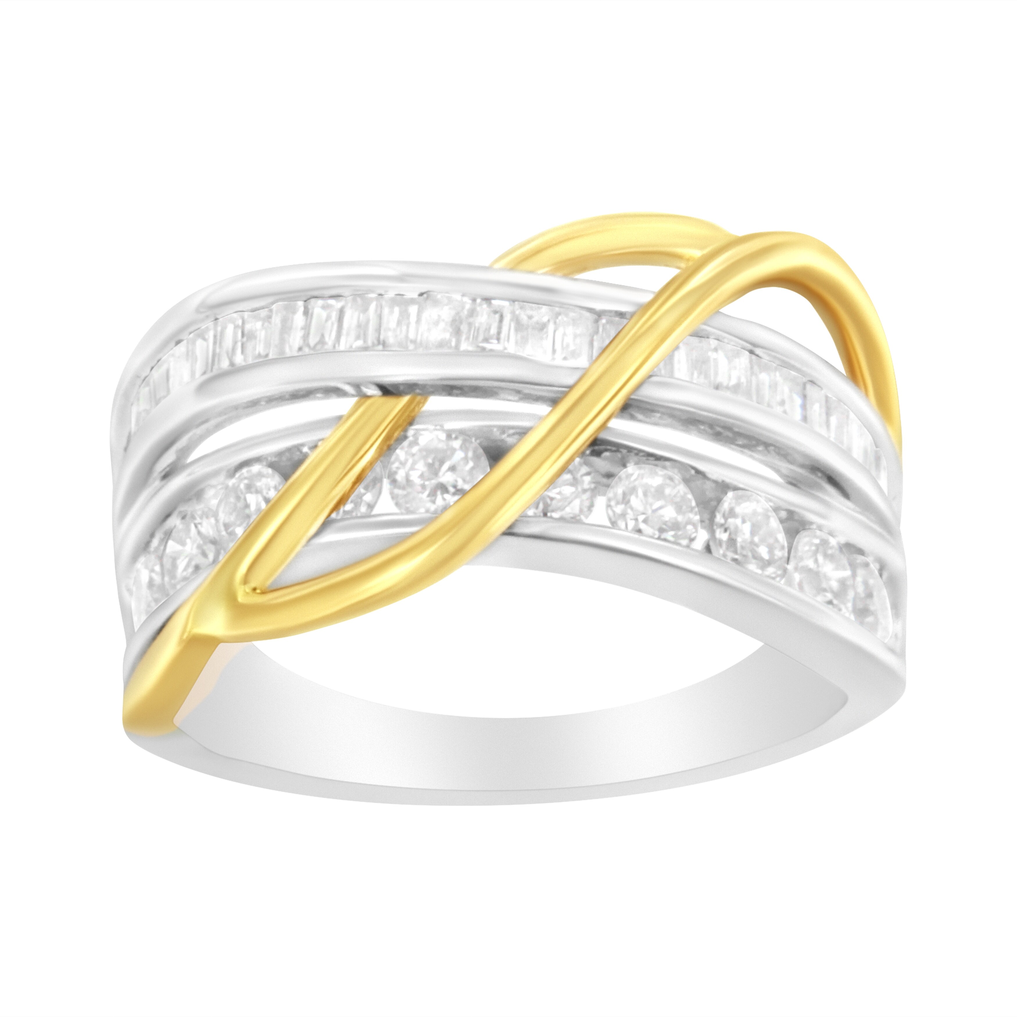 1/10 cttw, G-H,I2-I3 3 Diamond Wedding Band in 10K Yellow Gold Size-5.75 1/10 cttw, G-H,I2-I3 3 Diamond Wedding Band in 10K Yellow Gold Size-5.75