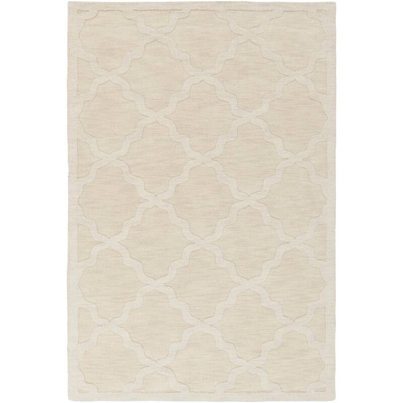 Hand-Tufted Amy Tone-on-Tone Lattice Wool Area Rug