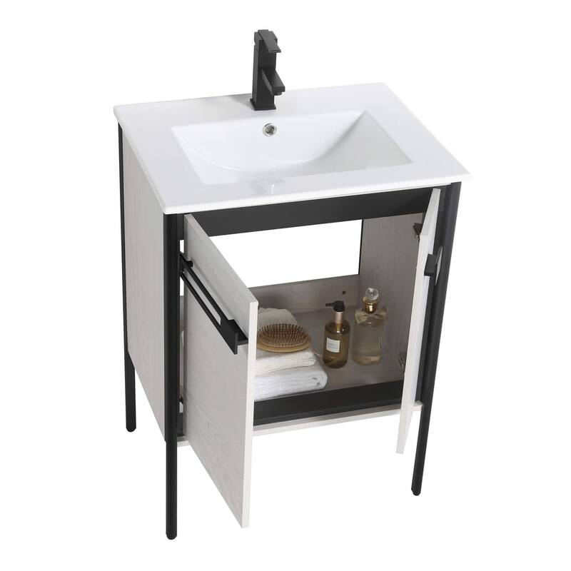 Fine Fixtures Oakville Bathroom Vanity with White Ceramic Sink