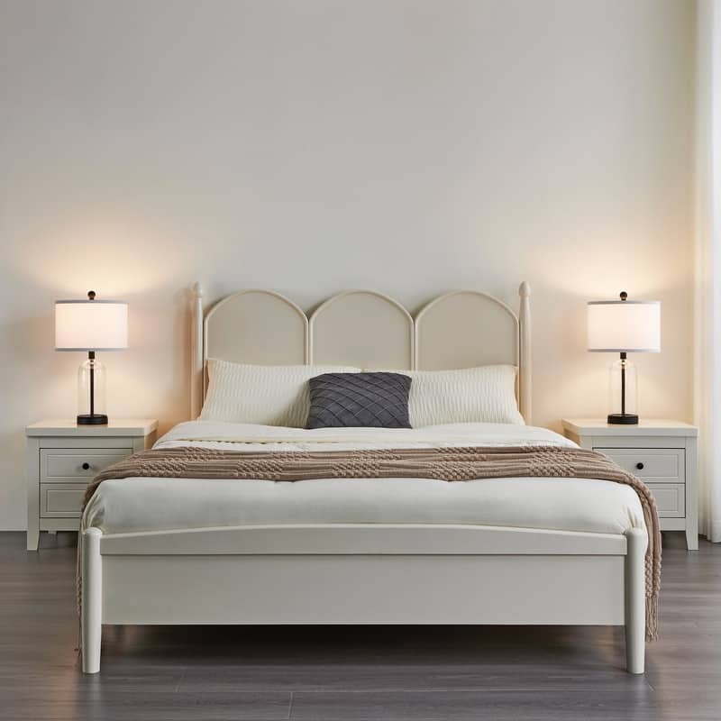 KAWOTI 22 inch Modern Clear Glass Bedside Table Lamp Set (set of 2) - W 12" * H 22"