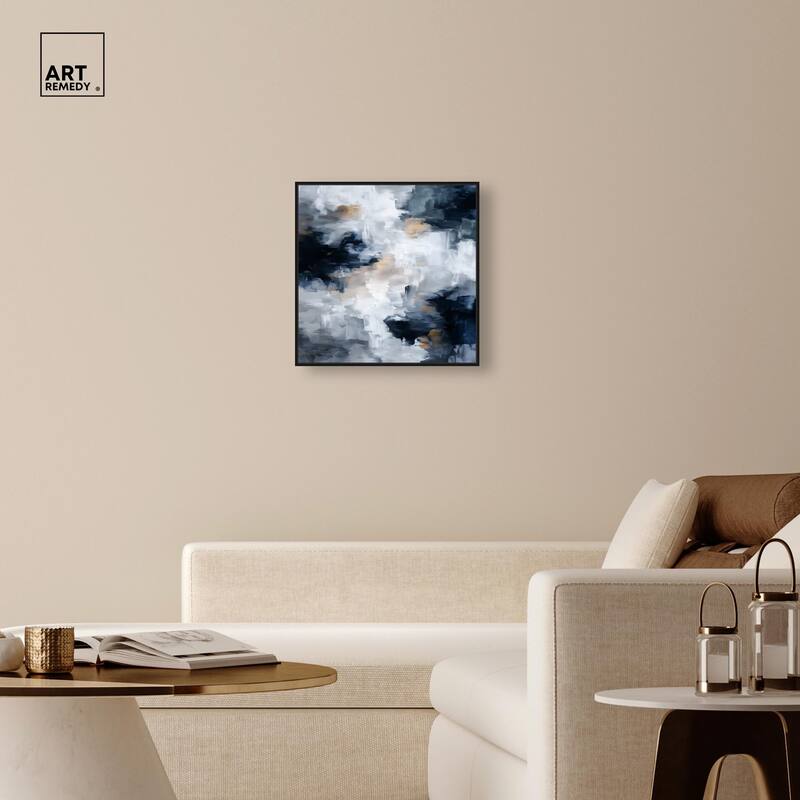 Midnight and Ivory II Canvas by Art Remedy