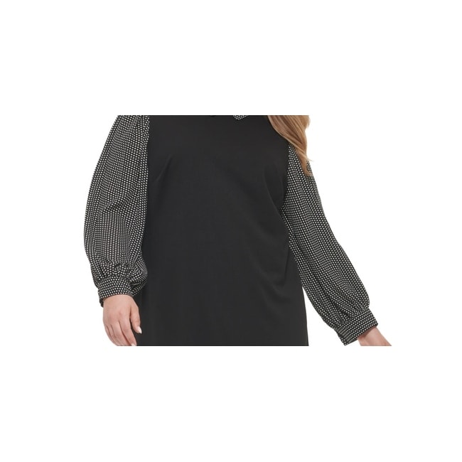 Tommy Hilfiger Women's Blouson Sleeve Collared Shift Dress Black Size 16W - Bed Bath & Beyond - 40578651 Tommy Hilfiger Women's Blouson Sleeve Collared Shift Dress Black Size 16W - Bed Bath & Beyond - 40578651