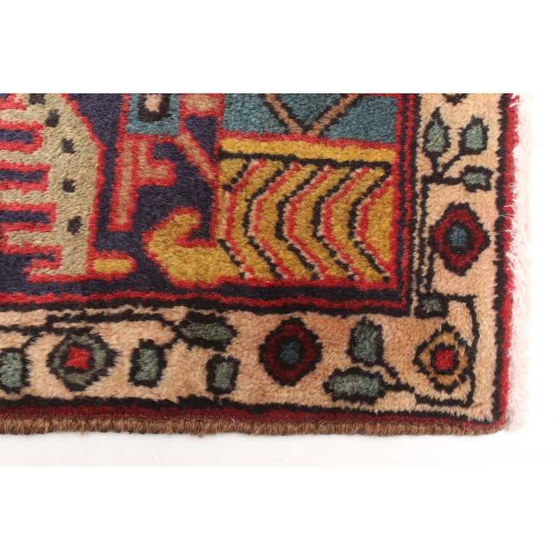 ECARPETGALLERY Hand-knotted Anadol Red Wool Rug - 3'4 x 4'11