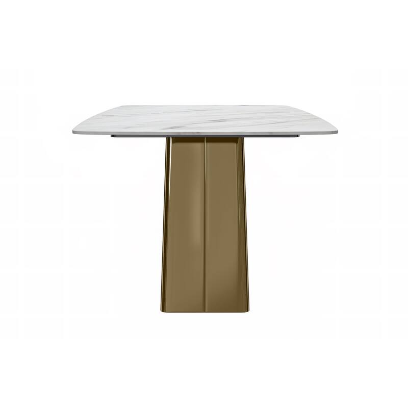 Quinix Rectangular Dining Table with Sintered Stone/Glass Top