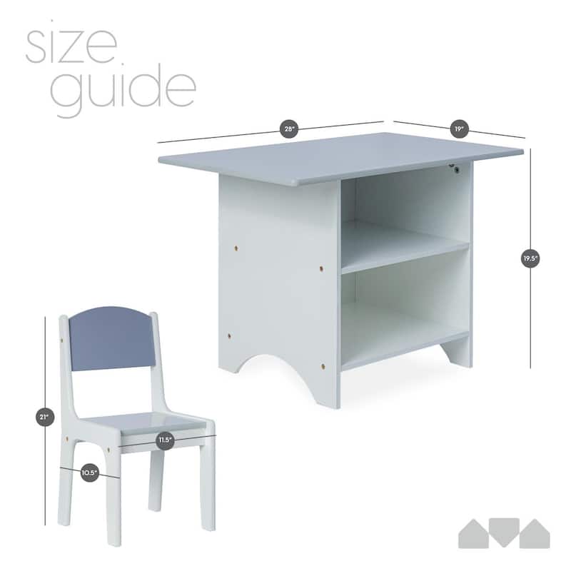 Milliard Kids Grey Wood Activity Playset Furniture