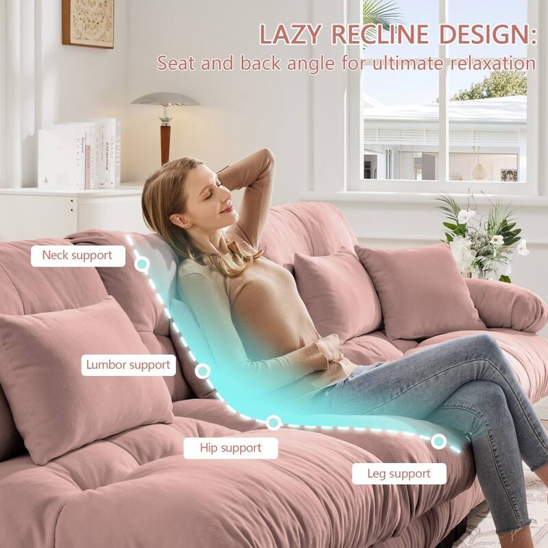Modern Chenille U-shaped Modular Free Combination Sectional Sofa with 2 Ottomans