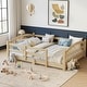 preview thumbnail 21 of 74, Montessori Solid Pine Floor Bed with Full-Length Safety Fence & Slatted Base by Harper&Bright Designs
