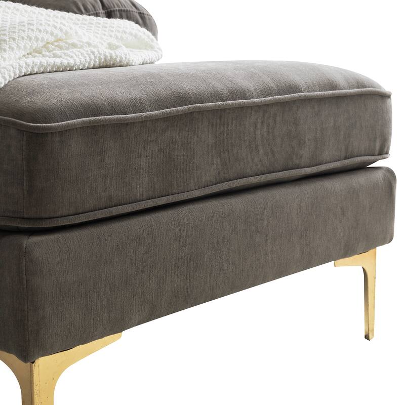 83" Modern Sectional Sofas Couches Velvet L Shaped Couches