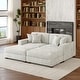 preview thumbnail 76 of 131, Oversized Chenille Modular Sectional Sofa Conversation Set with 2 Ottomans