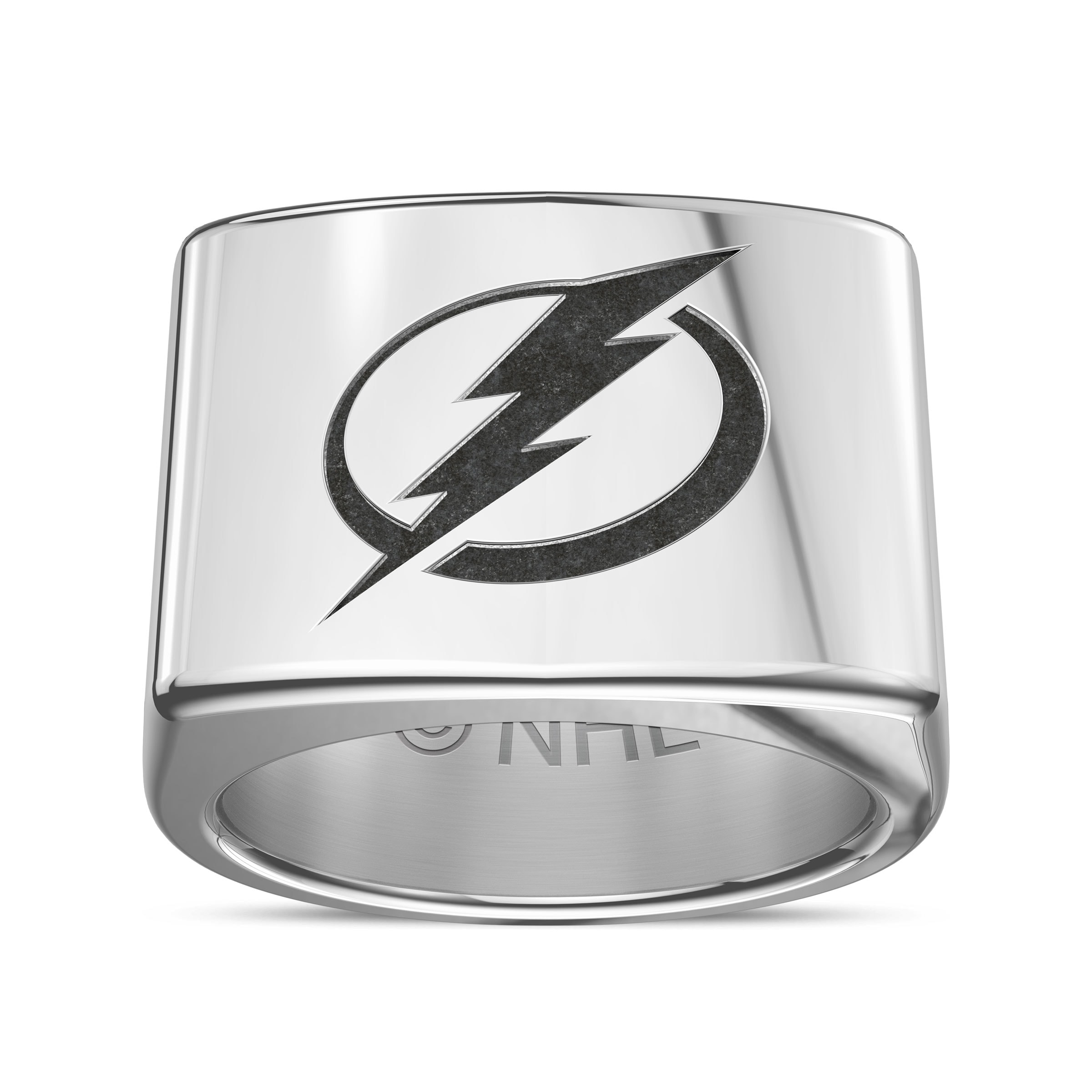 Shop Tampa Bay Lightning Logo Engraved Ringtampa Bay Lightning Logo Engraved Ring In Sterling Silver On Sale Overstock 29916721