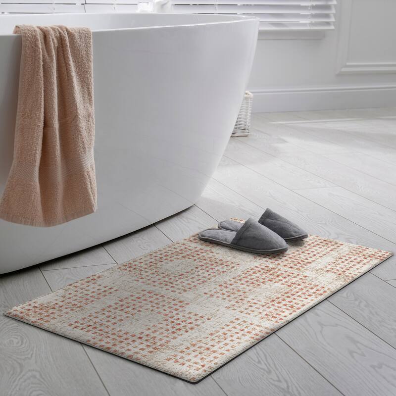 Indoor/ Outdoor Eleanor Modern Houndstooth Washable Rug
