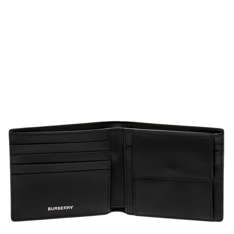 Burberry Men's Check Bifold Wallet with Coin Pocket