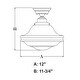 preview thumbnail 4 of 4, Huntley Oil Rubbed Bronze Farmhouse Semi Flush Mount Ceiling Light with Clear Glass - 12-in W x 11.75-in H x 12-in D