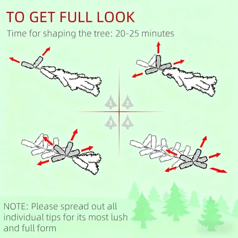 6 Foot Pencil Christmas Tree, Bendable Artificial Christmas Tree with 400 Branch Tips - Green