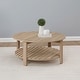 preview thumbnail 2 of 5, Fowler 1-Shelf Round Engineered Wood Coffee Table Natural