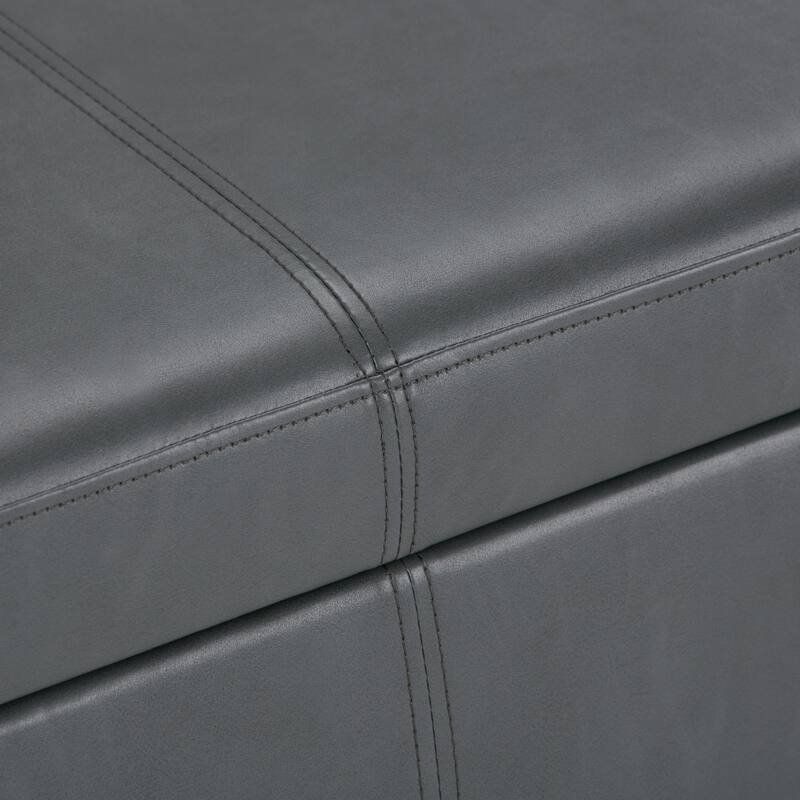 WYNDENHALL Franklin 48-in. Wide Contemporary Rectangular Storage Ottoman