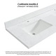 preview thumbnail 16 of 98, Malaga Composite Stone Vanity Top with White Rectangular Sink