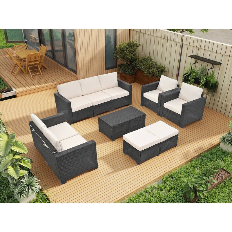 10 Piece PE Rattan Patio Furniture Set
