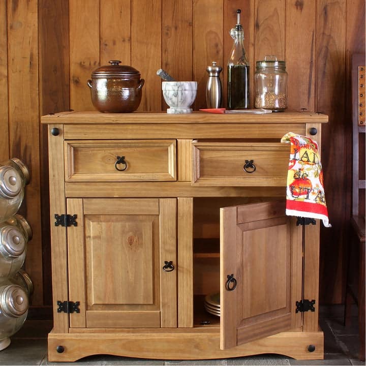 35" Wood Buffet Sideboard Corona Collection | Furniture Dash