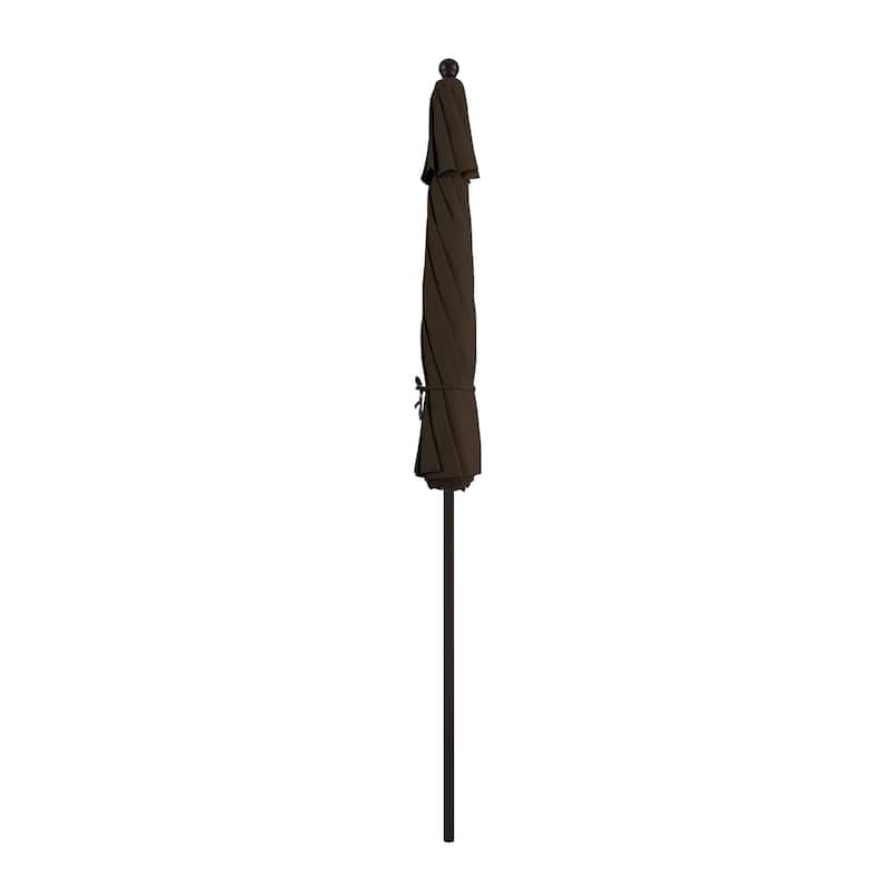 California Umbrella 9' Rd. Aluminum Frame, Fiberglass Rib Patio Umbrella with Sunbrella Fabric, Base Not Included